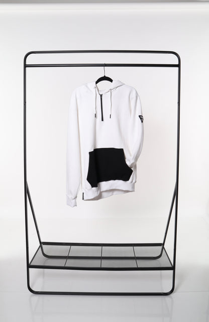 White Quarter Zip Hoodie