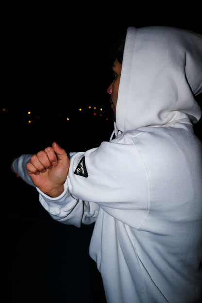 White Quarter Zip Hoodie