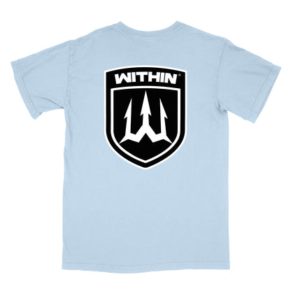 WITHIN Badge Tee- Sky Blue