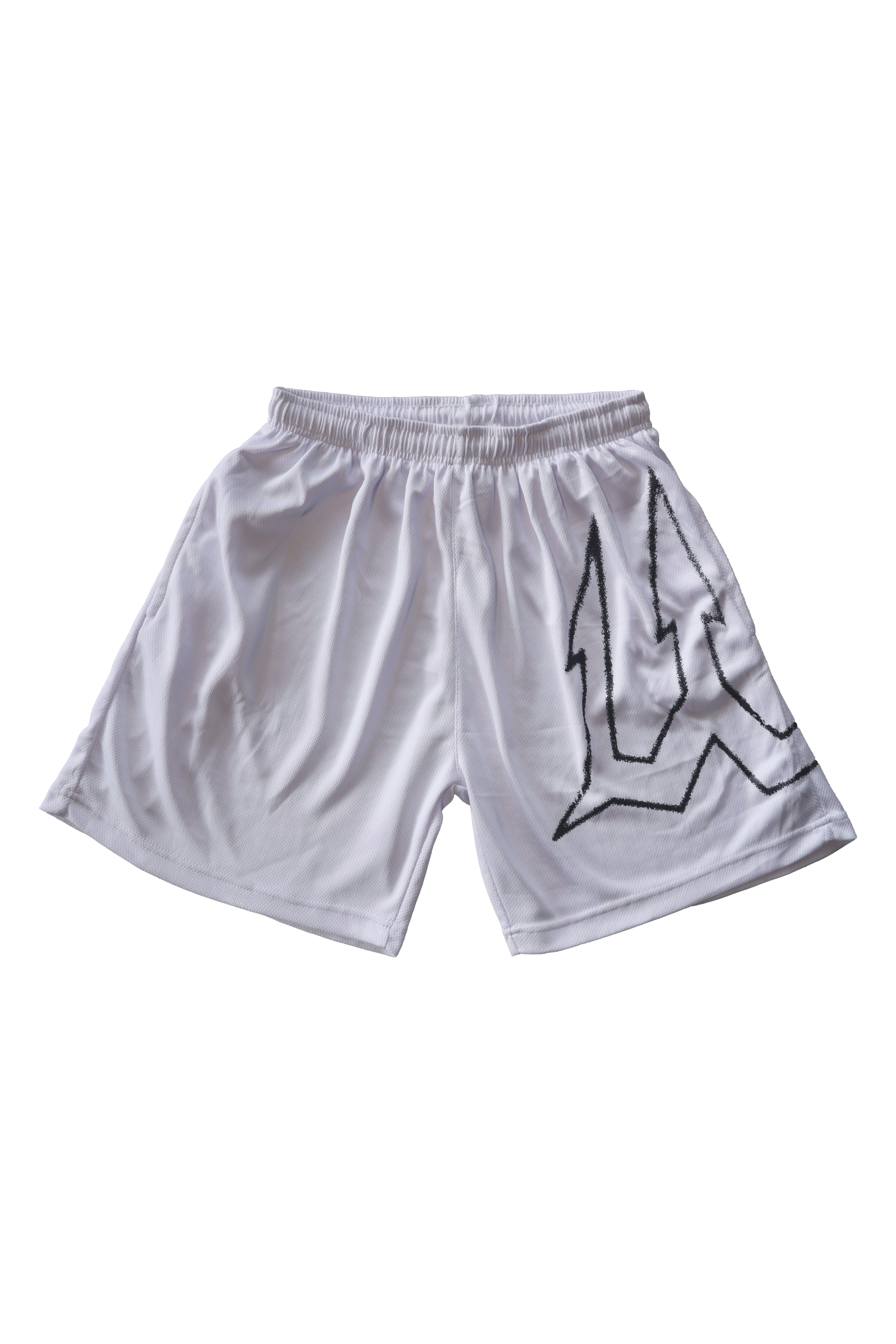 【INCHANT ME】Pigment Washing Half Shorts Athletic Shorts- White Paint – Within Athletics