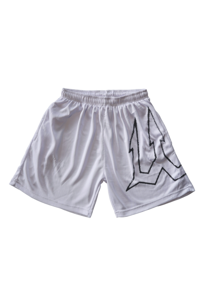 Athletic Shorts- White Paint