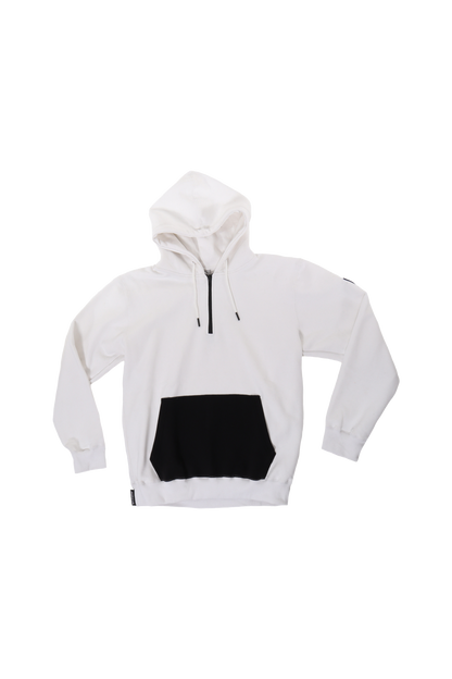 White Quarter Zip Hoodie