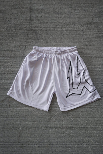 Athletic Shorts- White Paint